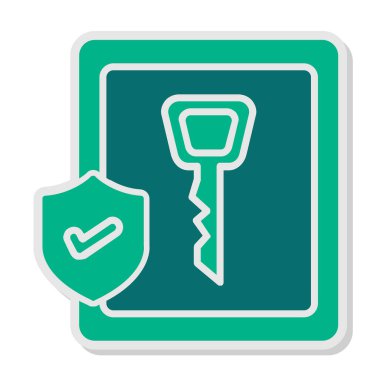 Güvenli simgenin vektör illüstrasyonu 