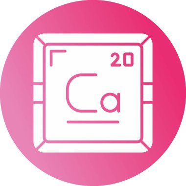 Kalsiyum web simgesi, vektör illüstrasyonu