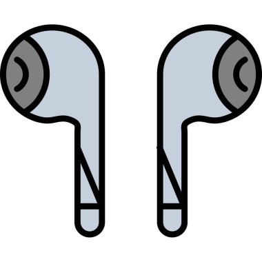 Kulaklık. Web simgesi basit illüstrasyon