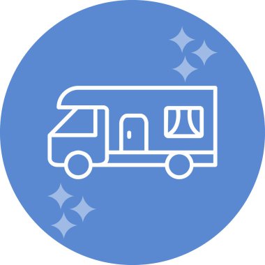 karavan web simgesi basit illüstrasyon