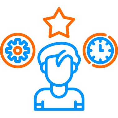 Çoklu görev simgesi, vektör illüstrasyonu 