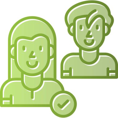 İş Arkadaşları simgesinin vektör illüstrasyonu