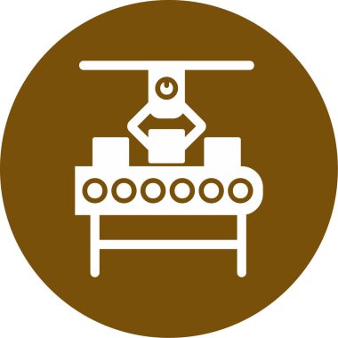 Üretim süreci simgesi, vektör illüstrasyonu basit tasarım