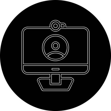 Video Arama simgesi, düz tasarım