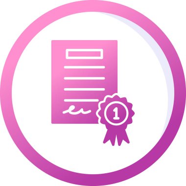 Sertifika. Web simgesi basit tasarım