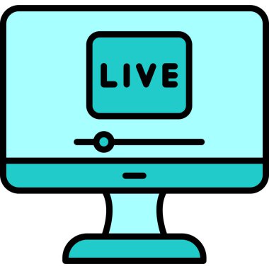 Yaşa. Web simgesi basit bir illüstrasyon. Ben...