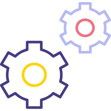 Vitesli ayar simgesi, vektör illüstrasyonu basit tasarım