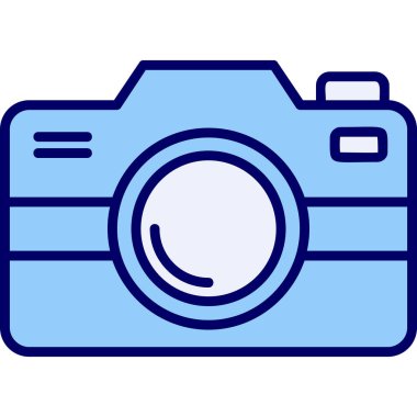 Fotoğraf makinesi simgesi, vektör illüstrasyonu. düz tasarım biçimi              