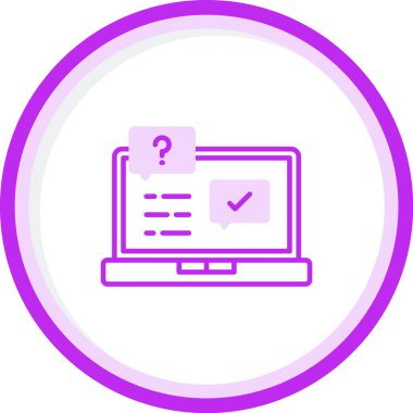 Quiz web simgesi vektör illüstrasyonu