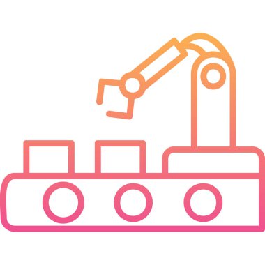 Otomasyon web simgesi, vektör illüstrasyonu