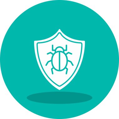 Antivirüs web simgesi, vektör çizimi