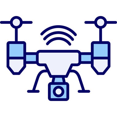 Drone simgesi vektör illüstrasyon tasarımı