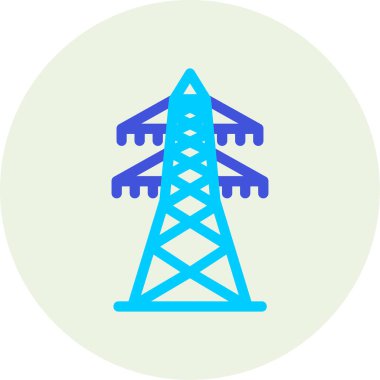 elektrik kulesi simgesi, vektör illüstrasyonu
