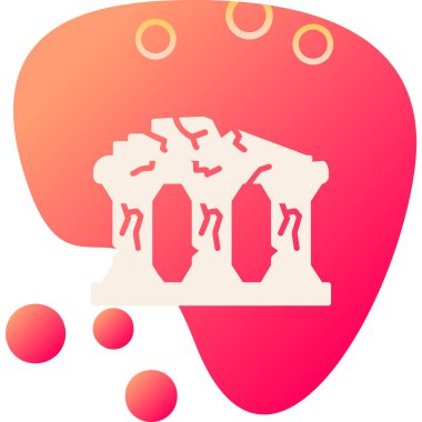 Harabeler. Web simgesi basit illüstrasyon