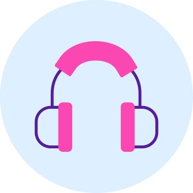 Kulaklık. Web simgesi basit illüstrasyon 