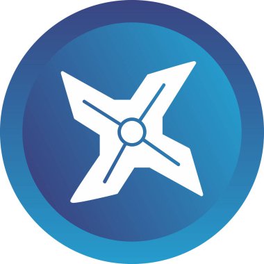 Shuriken simgesinin vektör illüstrasyonu          