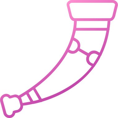 Boynuz. Web simgesi basit illüstrasyon