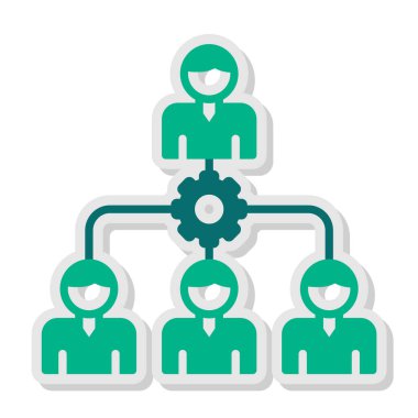 İnsan kaynakları yönetim vektörü düz vektör çizimi 