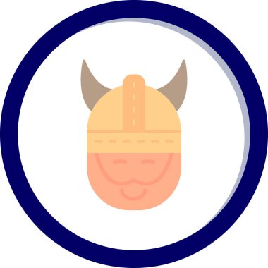 Viking simgesi, vektör illüstrasyonu basit tasarım