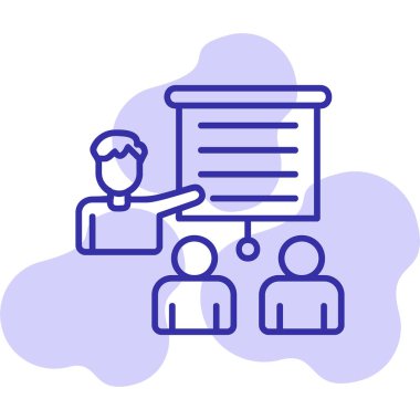 izleyici sunum simgesi vektör illüstrasyonu