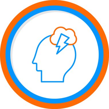 Stres simgesi, vektör illüstrasyonuna sahip kişi