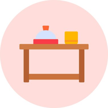 Mutfak ikonu. yemek illüstrasyonu 