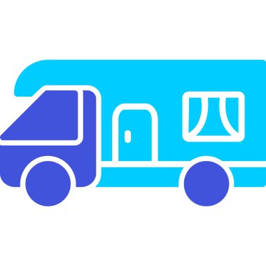 karavan web simgesi basit illüstrasyon