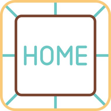  Düz tarzı ev simgesini