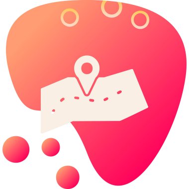 harita simgesinin vektör illüstrasyonu 