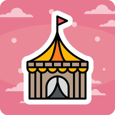 Sirk çadırının vektör çizimi