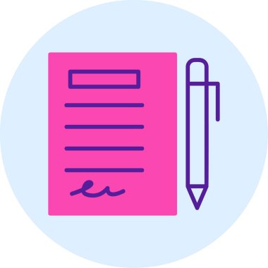 Kalem simgesi çizimi olan planlayıcı