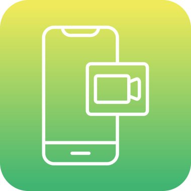 Video Arama simgesi, düz tasarım