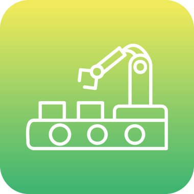 Otomasyon web simgesi, vektör illüstrasyonu