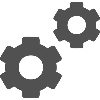 Vitesli ayar simgesi, vektör illüstrasyonu basit tasarım