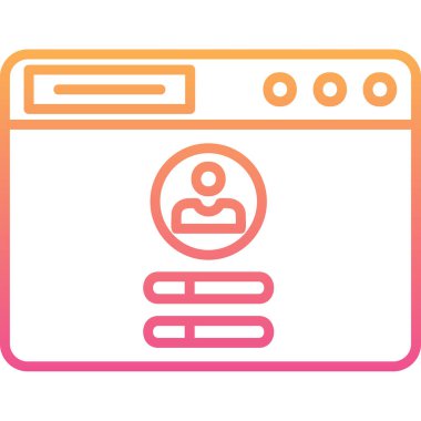 Günlük Kaydı Web simgesi, vektör illüstrasyonu