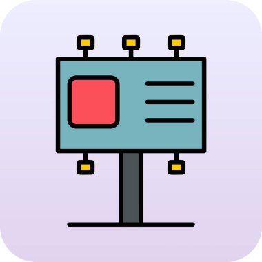 Billboard web simgesi, vektör çizim 