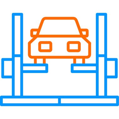 Araba Kaldırma Ağı simgesi, vektör illüstrasyonu