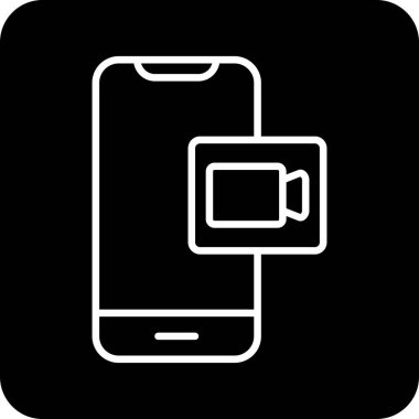 Video Arama simgesi, düz tasarım