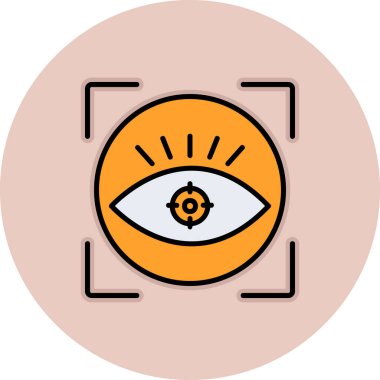 vizyon web simgesi, vektör illüstrasyonu 