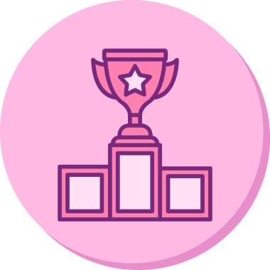 Galibiyet kupa vektör simgesi