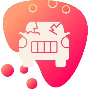 Kırık araba simgesi vektör illüstrasyonu