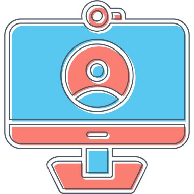 Video Arama simgesi, düz tasarım