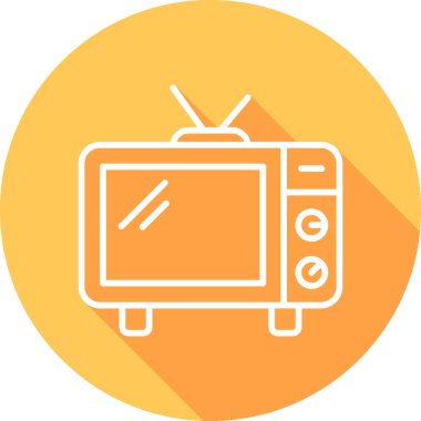televizyon web simgesi, vektör çizim 