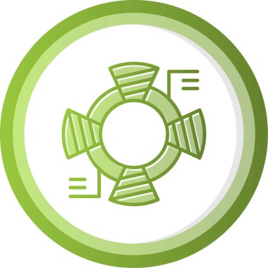 Donut Çizelgesi simgesinin vektör çizimi 