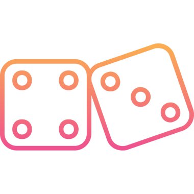 oyun zarları simgesi, vektör illüstrasyonu 