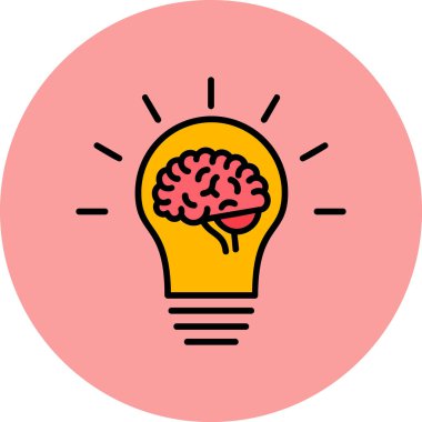 Fikir simgesinin vektör illüstrasyonu 