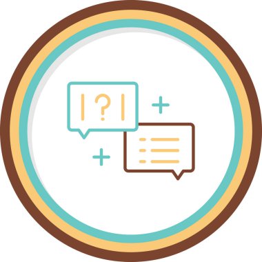 Quiz web simgesi vektör illüstrasyonu