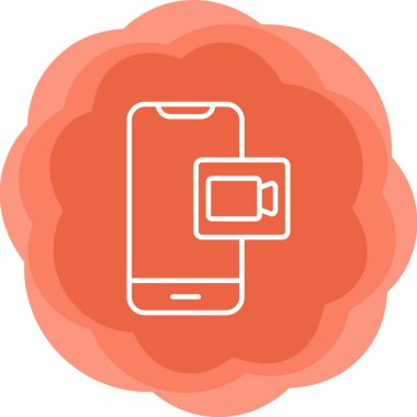 Video Arama simgesi, düz tasarım