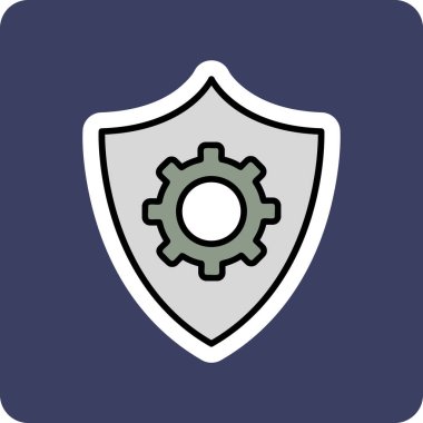 Veri koruma simgesi, vektör çizim                  