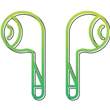 Kulaklık. Web simgesi basit illüstrasyon